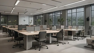 Mobilier d'espace de travail de bureau ouvert