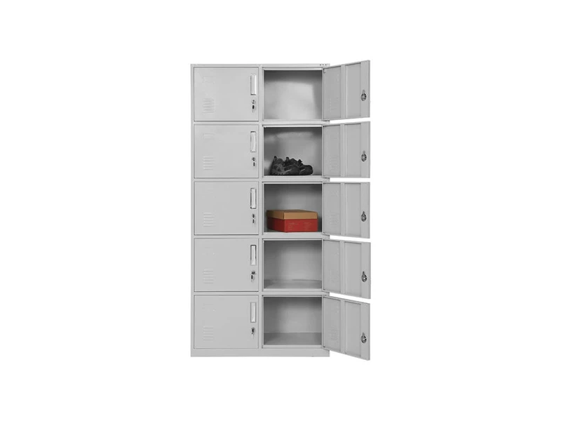 Armoire de casier en acier &agrave; 10 portes pour bureau et bureau Stockage du personnel