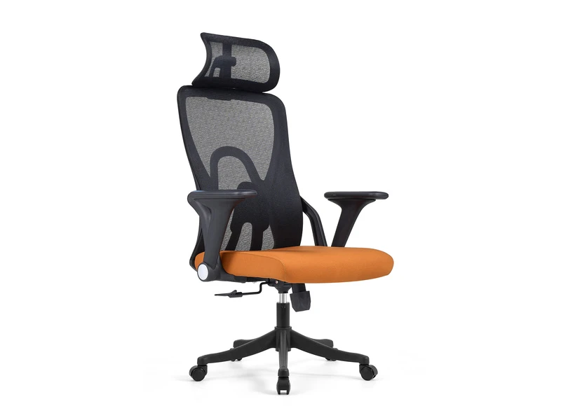 Chaise de bureau ergonomique en maille avec appui-t&ecirc;te r&eacute;glable &ndash; 2428A