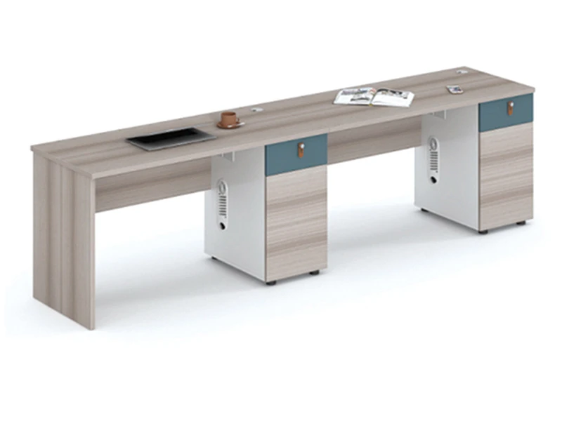 Bureau d'ordinateur moderne avec armoire lat&eacute;rale - LP-A0912