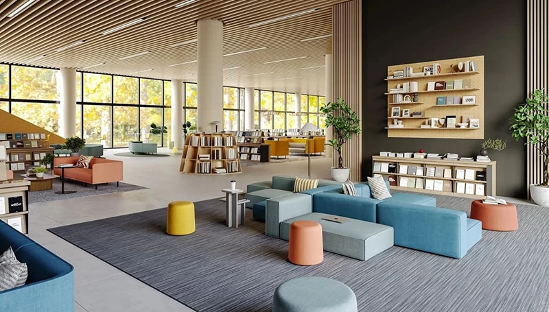 Solution de mobilier de bureau pour la biblioth&egrave;que publique de Shenzhen Futian
