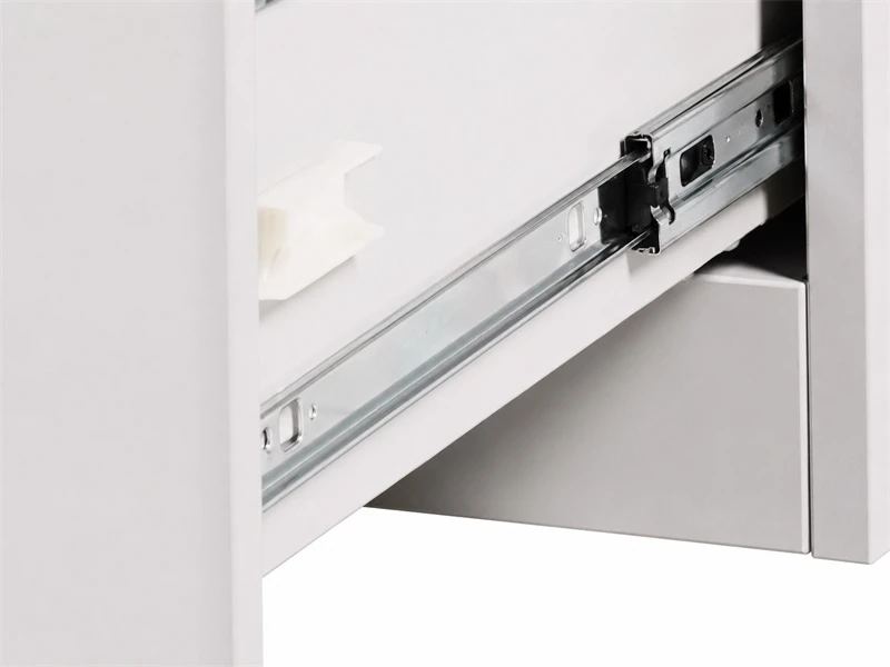 Classeur de bureau vertical en m&eacute;tal &agrave; 3 tiroirs avec serrure