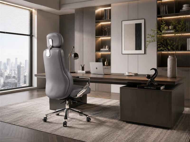 Chaise de bureau de direction avec fonction de si&egrave;ge coulissant