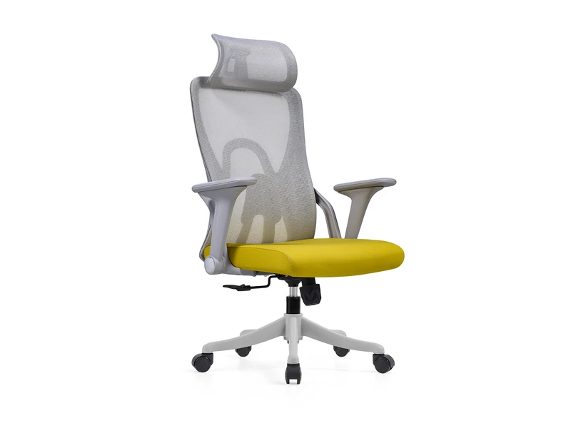 Chaise de bureau ergonomique en maille avec appui-t&ecirc;te r&eacute;glable &ndash; 2428A
