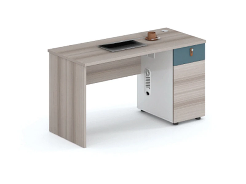 Bureau d'ordinateur moderne avec armoire lat&eacute;rale - LP-A0912