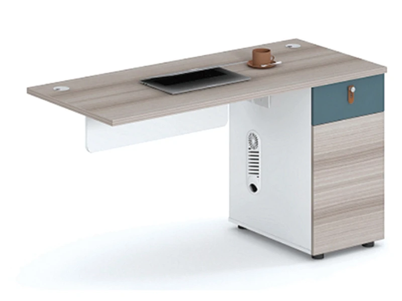 Bureau d'ordinateur moderne avec armoire lat&eacute;rale - LP-A0912