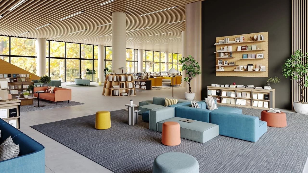 Solution de mobilier de bureau pour la bibliothèque publique de Shenzhen Futian