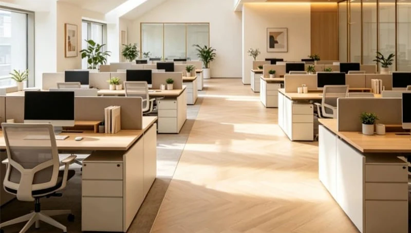 Solution de mobilier de bureau pour l'espace de travail d'une agence de cr&eacute;ation &agrave; Guangzhou