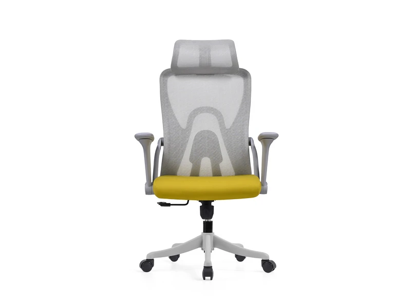 Chaise de bureau ergonomique en maille avec appui-t&ecirc;te r&eacute;glable &ndash; 2428A