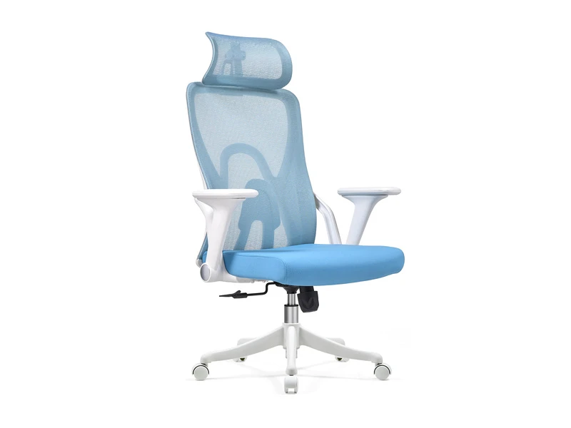 Chaise de bureau ergonomique en maille avec appui-t&ecirc;te r&eacute;glable &ndash; 2428A