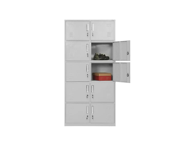 Armoire de casier en acier &agrave; 10 portes pour bureau et bureau Stockage du personnel