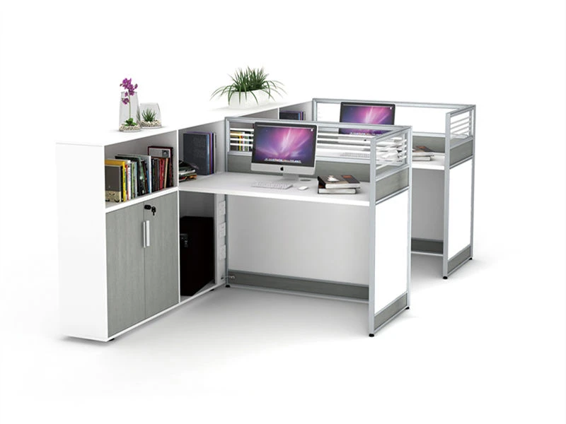 Postes de travail de bureau Cabines modulaires avec rangement lat&eacute;ral int&eacute;gr&eacute;