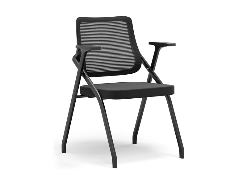 Chaise empilable pliante en maille avec roulettes et amp; Bloc-notes