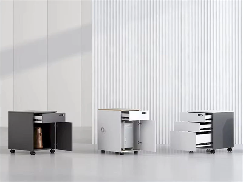 Durable et r&eacute;sistant. Classeurs mobiles multifonctionnels sur socle pour bureau