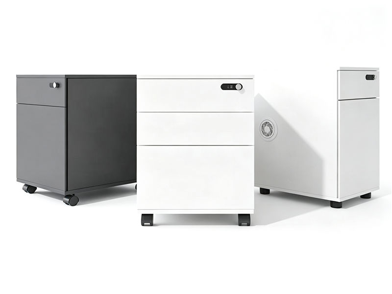 Classeurs sur socle en bois | Tiroirs mobiles de bureau