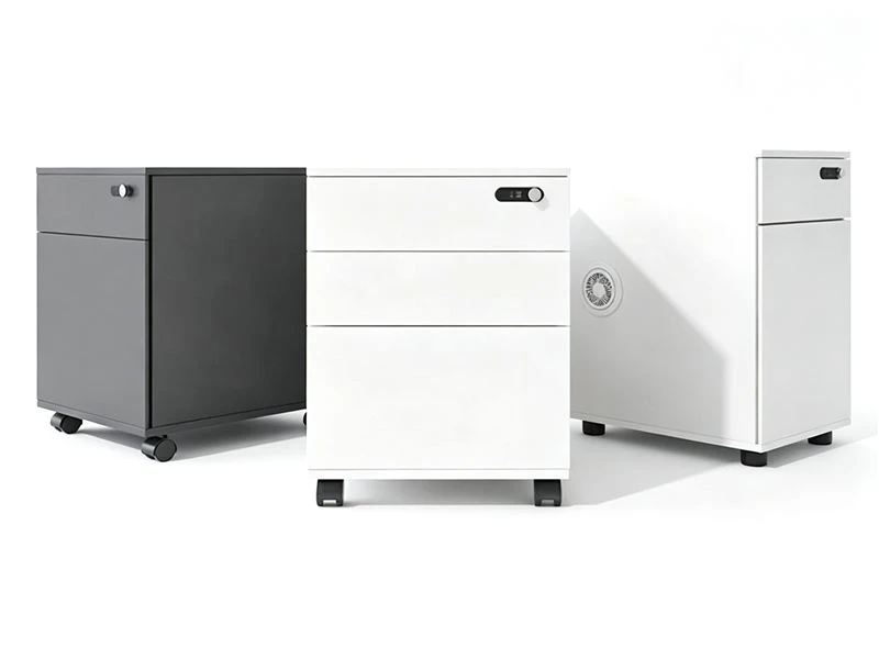 Classeurs sur socle en bois | Tiroirs mobiles de bureau