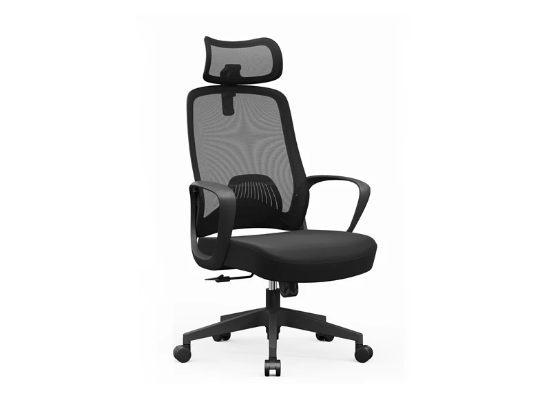 Chaise ergonomique de bureau de maille de dossier haut avec le soutien lombaire