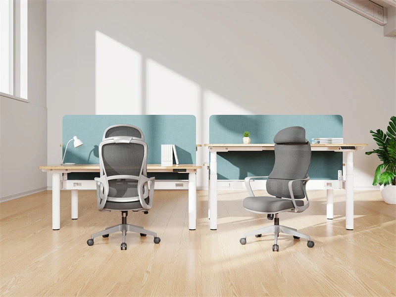 Chaise en maille &agrave; dossier haut avec appui-t&ecirc;te 2D | Chaises de travail pivotantes