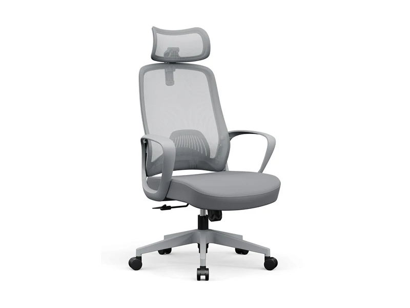 Chaise de bureau ergonomique en maille &agrave; dossier haut avec soutien lombaire