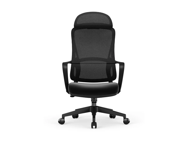 Chaise en maille &agrave; dossier haut avec appui-t&ecirc;te 2D | Chaises de travail pivotantes