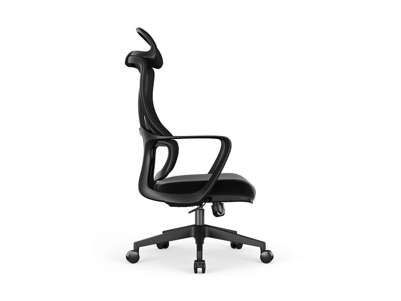 Chaise en maille &agrave; dossier haut avec appui-t&ecirc;te 2D | Chaises de travail pivotantes