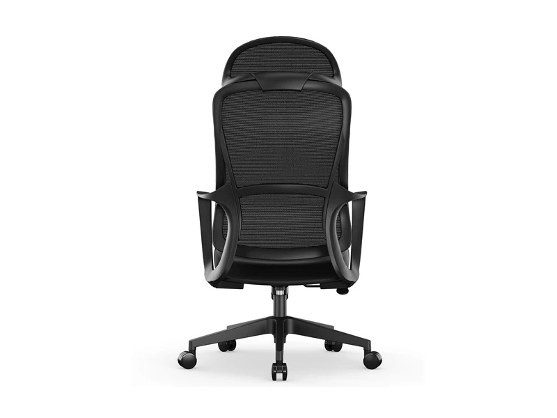 Chaise en maille &agrave; dossier haut avec appui-t&ecirc;te 2D | Chaises de travail pivotantes