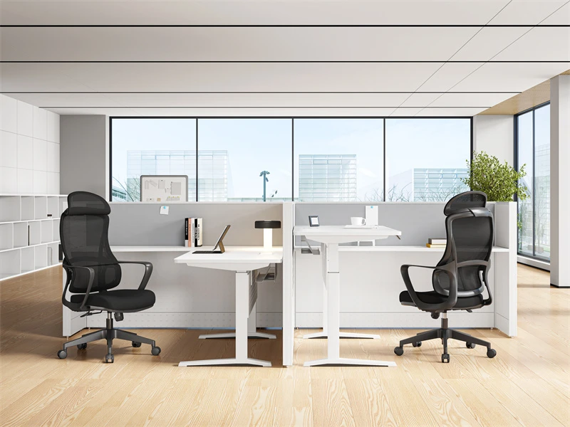 Chaise en maille &agrave; dossier haut avec appui-t&ecirc;te 2D | Chaises de travail pivotantes