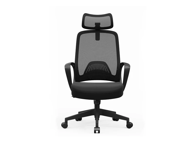 Chaise de bureau ergonomique en maille &agrave; dossier haut avec soutien lombaire
