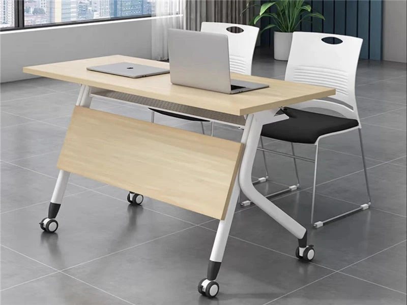 Table de formation de bureau gigogne rabattable avec roulettes