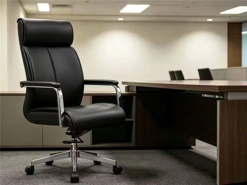 Chaise de bureau de direction en cuir &agrave; dossier haut de luxe &agrave; vendre