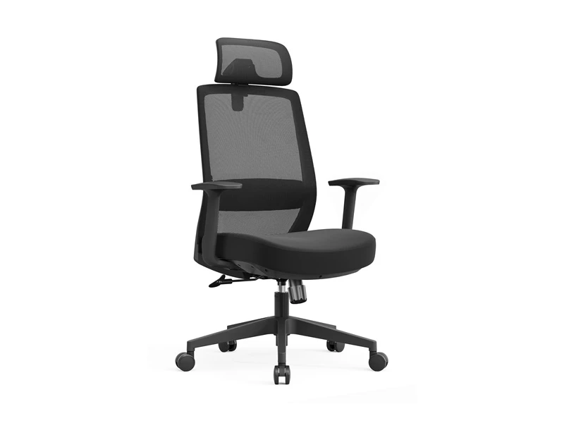 Chaise d'ordinateur &agrave; dossier haut | Chaise de bureau avec accoudoirs
