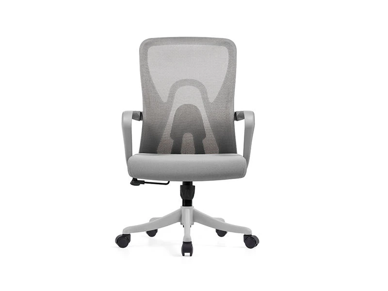 Chaise de travail ergonomique en maille &agrave; dossier moyen avec cadre noir