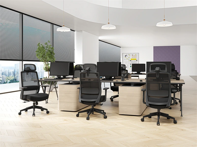 Chaise d'ordinateur &agrave; dossier haut | Chaise de bureau avec accoudoirs