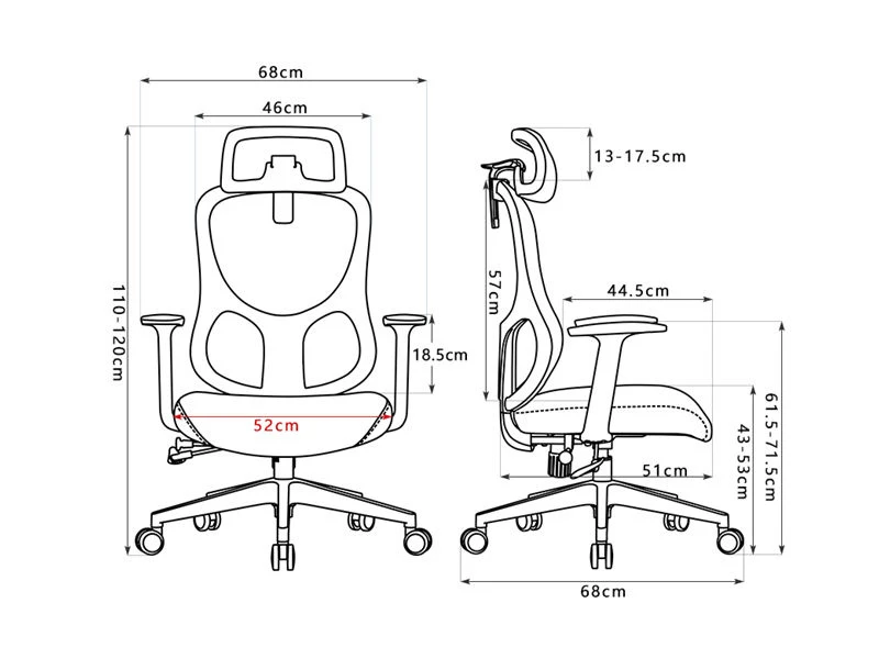 Chaise de travail Ergo multifonctionnelle pour distributeur de mobilier de bureau