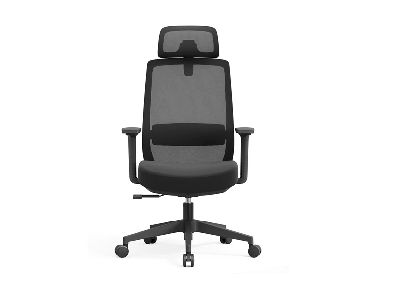 Chaises de gestionnaire en maille noire | Chaise de bureau de direction &agrave; dossier haut