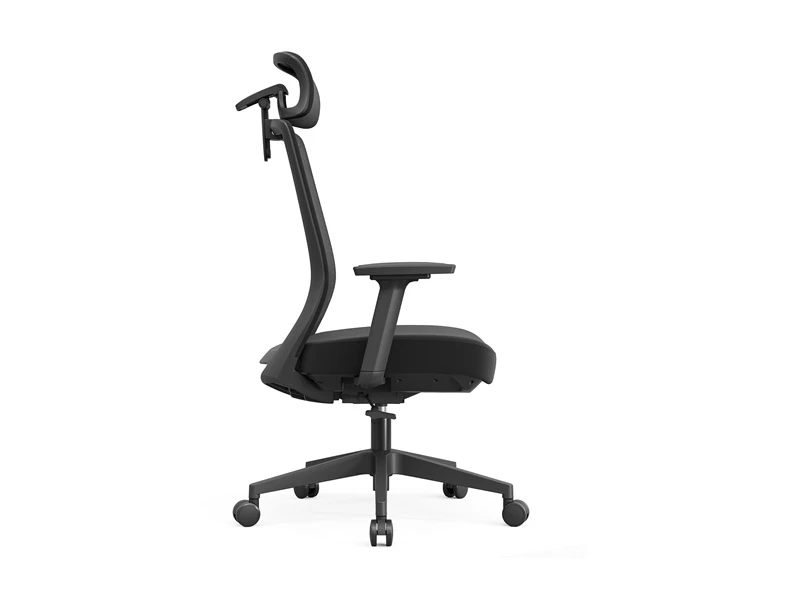 Chaises de gestionnaire en maille noire | Chaise de bureau de direction &agrave; dossier haut