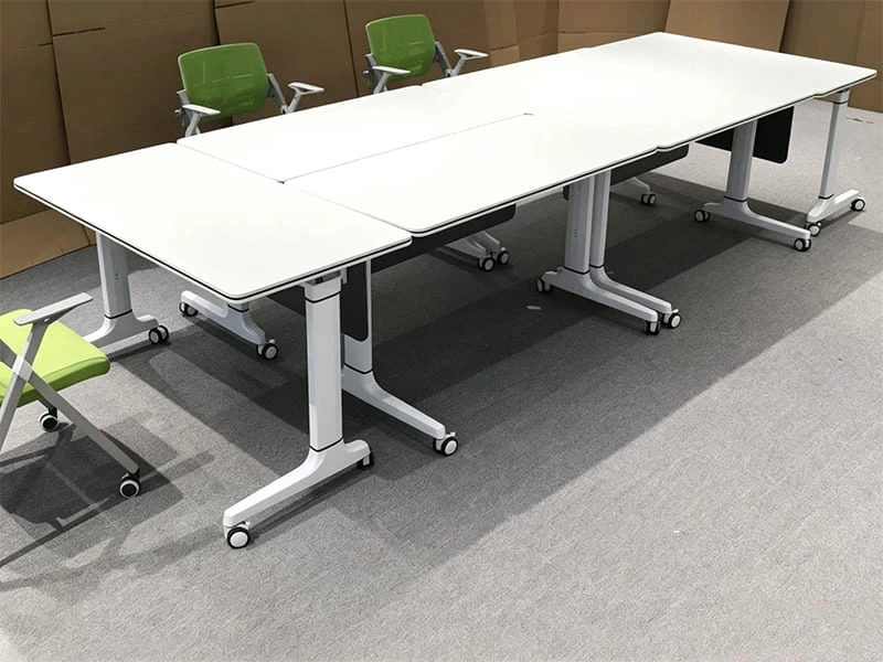 Table de formation moderne rabattable avec roulettes pour salles de r&eacute;union