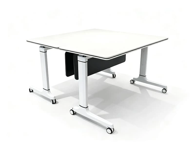 Table de formation moderne rabattable avec roulettes pour salles de r&eacute;union