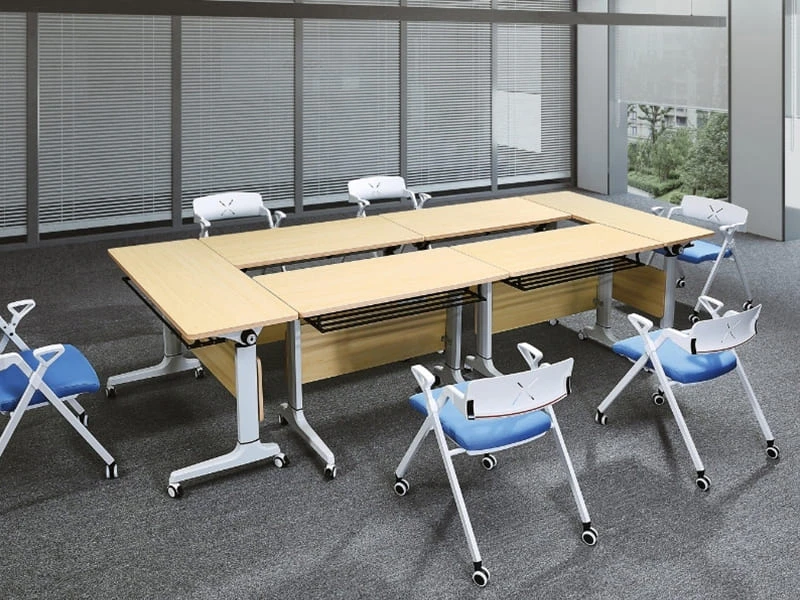Table de formation mobile commerciale rabattable avec conception pliante