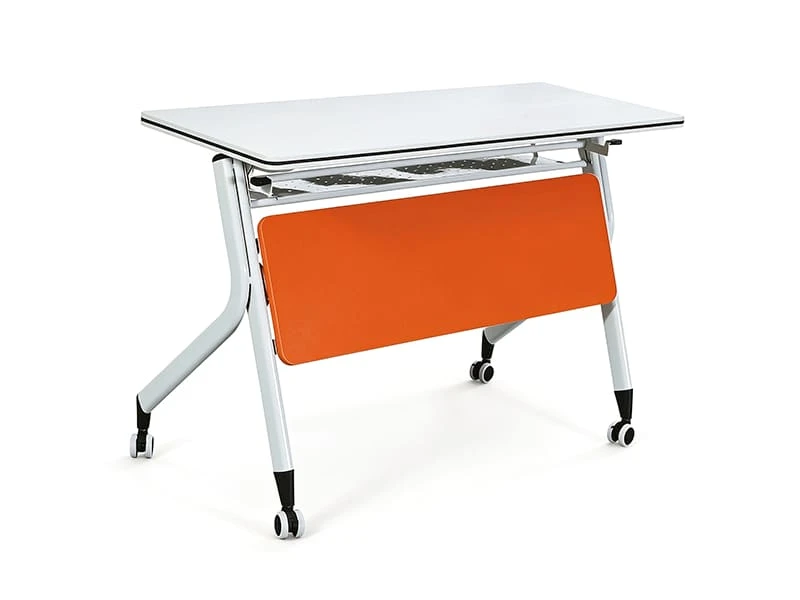 Table de formation mobile rabattable avec roues et panneau de modestie