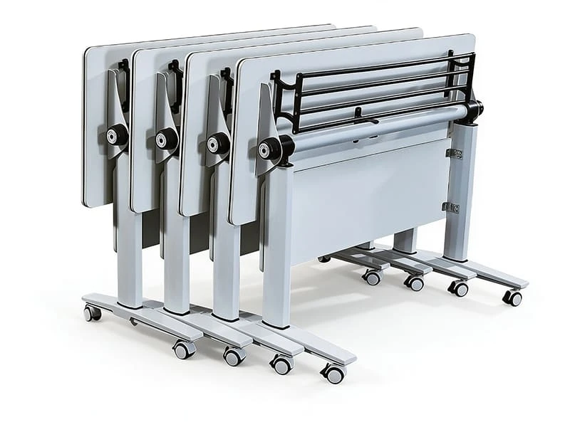 Table de formation gigogne rabattable avec roulettes pour le bureau