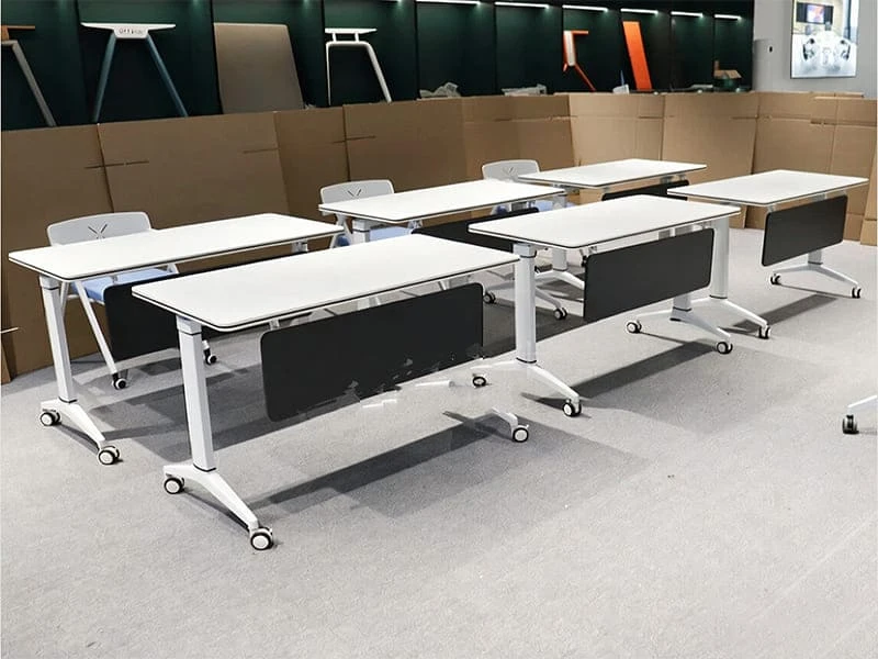 Table de formation rabattable haut de gamme avec roulettes pour espaces de r&eacute;union