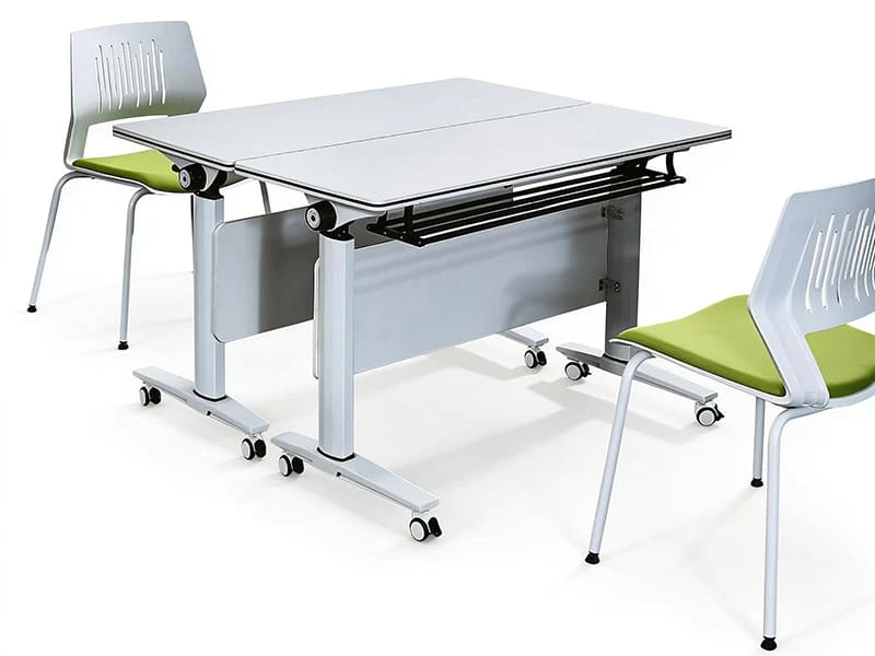 Table de formation gigogne rabattable avec roulettes pour le bureau