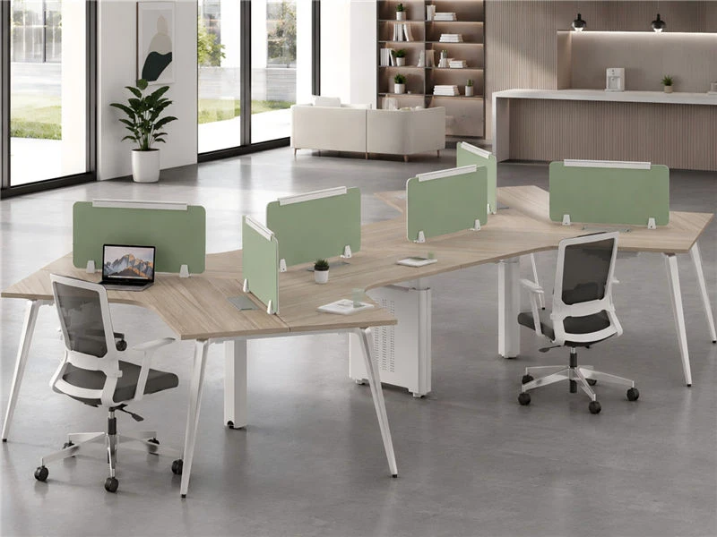 Poste de travail de bureau 120&deg; avec tiroir mobile