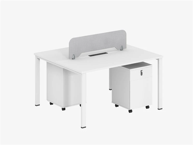 Postes de travail de bureau blancs avec socle mobile