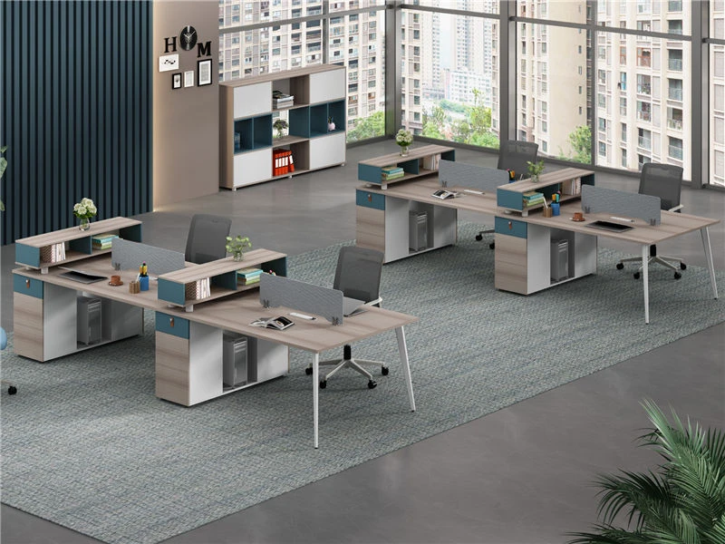 Poste de travail de bureau avec rangement et rangement Biblioth&egrave;que
