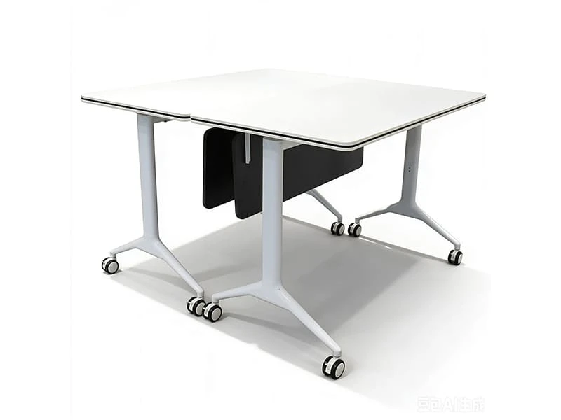 Table de formation moderne rabattable avec roulettes pour bureaux