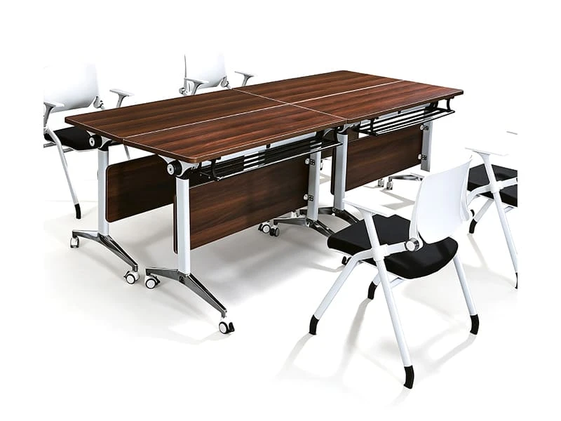 Table de formation modulaire rabattable avec roulettes pour bureau