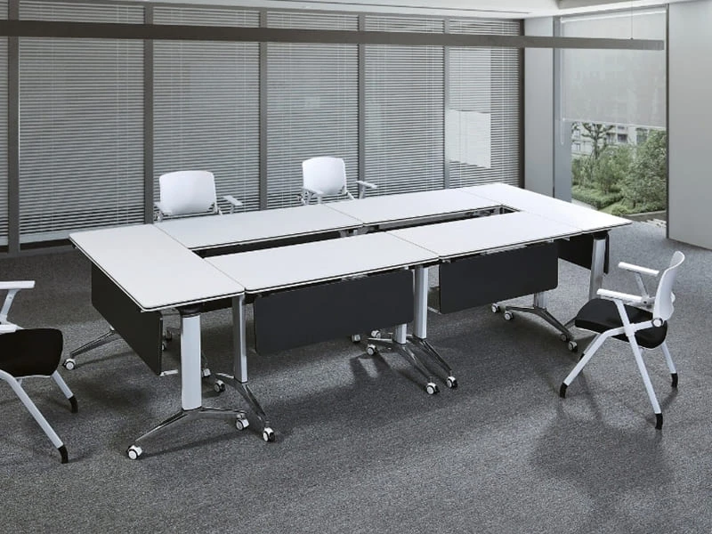Table de formation modulaire haut de gamme rabattable avec gestion des c&acirc;bles