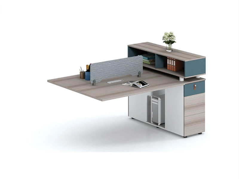 Poste de travail de bureau avec rangement et rangement Biblioth&egrave;que